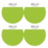 Handwritten Round Name Stickers Coated, Cyan, 80mm