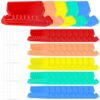 Hanging File Tabs 50Pcs, PVC Clear Assorted Colors with Inserts