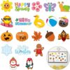 Haooryx Spring Summer Fall Winter Classroom Cutouts Bulletin Board Set