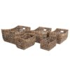 happimess Aria 5-Piece Nesting Storage Baskets Water Hyacinth 21", Brown