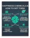Happiness Chemicals Motivational Poster Inspirational Canvas Wall-Art for Living Room Classroom Office(Framed,08x12inch(20x30cm))
