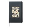 Happiness Is Playing Mahjong With the Girls Bamboo Tiles Hardcover Journal, Black