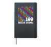 Happy 100th Day of School Teachers 100 Days of Kindergarten Hardcover Journal, Black