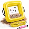 HappyAlley Floating Shark Tooth Sifter for Beach, Sand Sifter Yellow