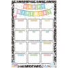 Happy Birthday Chart for Classroom Decor Composition Notebook Birthday Calendar Back to School Decorations Wall Hanging Class Bulletin Board Sign Schoolgirl Style Birthday Poster Classroom Decorations