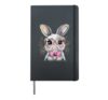 Happy Easter Bunny Bubblegum Glasses Easter Girl Kids Women Hardcover Journal, Black