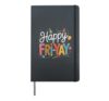 Happy Fri-Yay Teacher Fry Yay Funny Friday Weekend Hardcover Journal, Black