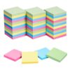 HappyHapi Sticky Notes 3x3 Inches Bulk 36 Pack 3600 Sheets Colored Self-Stick Pads, 100 Sheets/Pad, 4 Bright Colors (Yellow, Green, Pink, Blue) for Office Supplies, School, Home