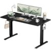 HAPPYMONT Height Adjustable Standing Desk,Electric Memory Adjustable Computer Desk,Automatic Standing Desk for Home Office, Gaming & Study，Rising Table with Cable Management