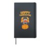 Happy Thanksgving Gnome Pumpkin Turkey Day Fall Autumn Hardcover Journal, Black