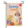 Happy Time Pet Garden Flag Cut Shih Tzu Double Sided Outside Yard Decoration Small Yard Flag 12x18 Inch Porch Lawn Decor