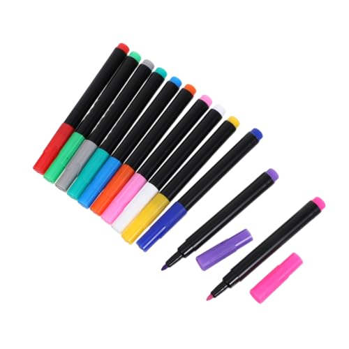 Happyyami 12pcs Erasable LED Board Markers for Acrylic and Pvc Boards, Portable Dry Erase Neon Pens with Bright Visibility, Wear-resistant Design Suitable for Daily Work and Lectures