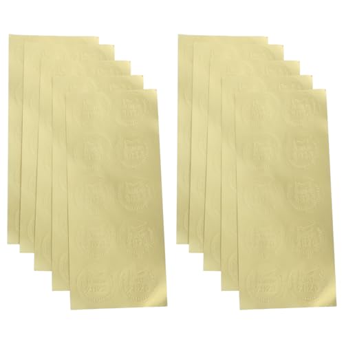 Happyyami Graduation Stickers Unique Design Graduate 10 Sheets Class of 2026 with Strong Adhesive Backing, Gold Embossed Round Paper Stickers for Graduation Event and Candy Bag Decoration