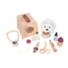 harayaa Children Role Play Wooden Veterinarian Toy Medical Playset with Soft and Tools Develops Empathy and Coordination Suitable for Gift Giving Home Play Therapy Rooms After School