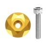 HARFINGTON 1 1/4" OD Bicycle Headset Stem Top Cap Aluminum Alloy Cycling Headset Cover Stem with M6 Bolt for Mountain Bike Road Bike MTB, Gold