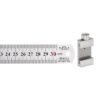 HARFINGTON 2 in 1 Stainless Steel Ruler with Scriber Block 30cm/12 Metric and Inch Metal Ruler with 27mm Length Brass Locating Vernier Slider for Woodworking DIY Measuring, Silver Tone