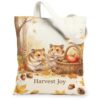 Harvest Joy Hamsters Autumn Canvas Tote Bag 13x15 Inch