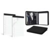 HAUTOCO 2 Pack 8.5 x 11 Legal Pads and Black PU Leather Padfolio 3 Ring Zipper Portfolio Binder