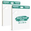 HAUTOCO Sticky Easel Pads 25 x 30 In, 2 Pack White Flip Chart Paper