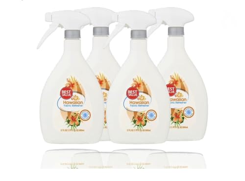 Hawaiian Fabric Air Refresher 27 fl oz – Tropical Fresh Scent Odor Eliminator Spray for Fabrics, Carpets & Upholstery – Refresh Clothes, Bedding & Rooms with Long‑Lasting Freshness - (Pack of 4)