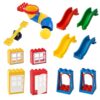 HAXYBZ Big Building Block Accessories Compatible with Duplo,Big Building Blocks Playground Set,Learning and Educational Building Toy for Toddlers