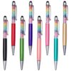 HBCDAAQ 10pcs/set Touch Screen Pen Glitter Colorful Writing Metal Ballpoint Pens