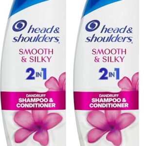 Head and Shoulders 2 in 1 Dandruff Shampoo and Conditioner, Anti-Dandruff Treatment, Smooth and Silky for Daily Use, Paraben Free, 12.5 oz (Pack of 2)