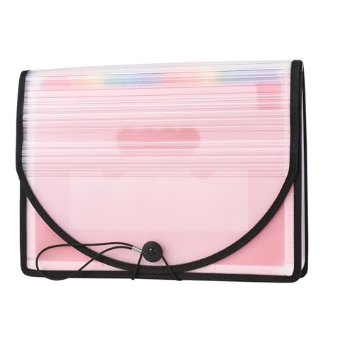 Headerbs File Folder Organizer PP Expanding Document Holder 24 Pockets 33 X 24 Cm A4 Letter Size with Elastic Closure for Office School Travel Filing and Paper Storage (Pockets Folder)