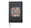 Head Start Is My Jam Early Childhood Teacher Strawberry Hardcover Journal, Black