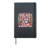 Head Start Is My Jam Early Childhood Teacher Strawberry Hardcover Journal, Black