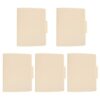 Healeved 5pcs Beige Manila Paper File Folder Set for Business Contract and Legal Document Filing with Spacious Design and Easy Identification for Office and Classroom Organization