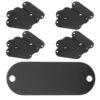 Healifty Name Plates Lightweight 30pcs Aluminum Alloy Oval Black with Dual-hole Design for Easy Installation Blank Engraving Tags for Office Doors and Desk Signs in Factory or Workplace