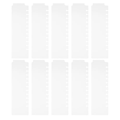 Healifty Plastic Binder Dividers for Looseleaf Pages for Portable Organization and Space Saving with Writable Tabs 10pcs Sturdy Page Dividers for Students and Professionals in Office
