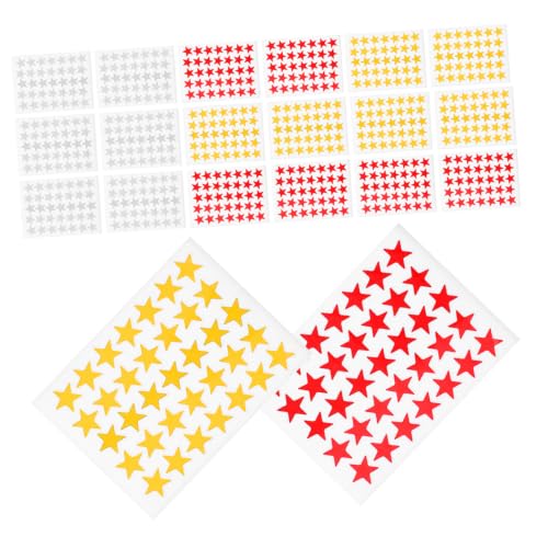 Healvian 30sheet Colorful Star Reward Chart Stickers, 30 Sheets of Easy to Peel and Stick Paper Stars, Creative Motivational Reward for Student Planners and Classroom Use in School
