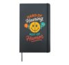 Hearing Loss Awareness Deaf Culture ASL Student Cochlear Hardcover Journal, Black