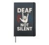 Hearing Loss Awareness Deaf Culture ASL Student Cochlear Hardcover Journal, Black