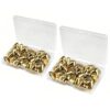 Heart Decorative Pins Set, 60 Pcs Gold Cute Thumb Tacks for Cork Board, Bulletin Board, Feature Wall, Office or Home, Used to Hold Notes, Photos, Map, Schedules and Decorative Displays