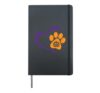 Heart Dog Paw Print Lazy Halloween Costume Pumpkin Puppy Hardcover Journal, Black