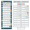 Heavy-Duty Polyester Learning Goals Pocket Chart Student Tracker with 24 Classroom Cards