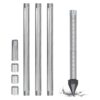 Heavy-Duty Shallow Water Well Point Kit with Stainless Steel Mesh Intake, Galvanized Drive Pipes & Couplings, Efficient Manual Groundwater Well Drilling Tool for Off-Grid Home