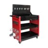 Heavy Du 3 Layer Tool Cart with Handle & Shelves Laminated Steel for Ga & Home 80 x 37 x 109 cm Blue