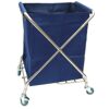 Heavy Du Foldable Laundry Cart with Wheels 100Kg Capaci Removable Canvas Lining Portable Sorter Basket for Easy Home nizat