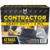 Heavy Duty 3 mil Plastic Commercial Contractor 42-Gallon Clean-Up Bags, 42 ct.