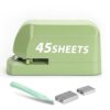 Heavy Duty Electric Stapler Value Pack, 45 Sheet Capacity, Includes 1500 Staples & Staple Remover, No-Jam, Faster Stapling, Automatic Stapler Desktop,AC Adapter Powered (Saga Green)