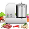 Heavy Duty Electric Vegetable Chopper, Commercial Food Processor, Stainless Steel Body & Blades for Veggies, Fruits, Meat - 9L Capacity