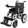 Heavy Duty Electric Wheelchair Foldable and Lightweight Powered Wheelchair Seat Width 45cm 360° Joystick Weight Capacity 150kg (Blue)