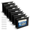 Heavy Duty Extra Capacity Plastic Hanging File Folders, Letter Size, 2 Inch Expansion with 1/5-Cut Tabs, Perfect for Bulk Files, Medical Charts, Business & Office Use (6 Pack)