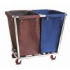 Heavy Duty Laundry Sorter Cart on Wheels - Commercial Trolley with Removable Bag for Hotels & Laundry Rooms - Laundry (Size: A)