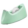 Heavy Duty One-Handed Weighted Office Tape Dispenser, Fits 1" Core, Green
