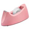 Heavy Duty One-Handed Weighted Office Tape Dispenser, Fits 1" Core, Pink